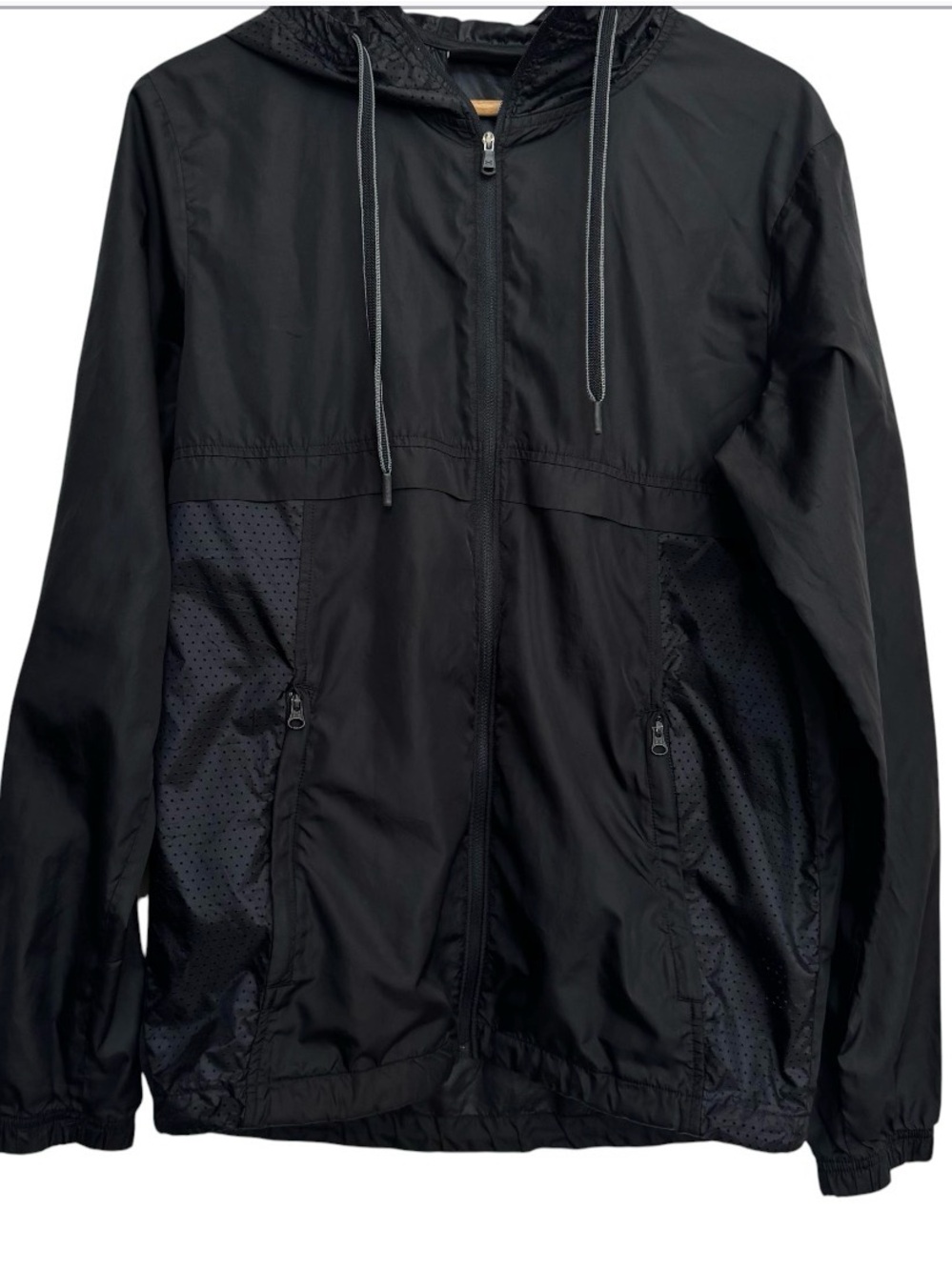 Under Armour Mens Fitted Windbreaker Jacket Size S Black Heatgear Packable
